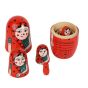 Hand-Painted Indian Wooden Nesting Dolls – Set of 6