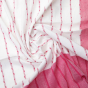 Bedspread Cotton White With Red Line (Double Bed Sheet with Pillow Cover)