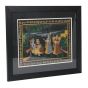 Miniature Painting Radha Krishana Silk With Frame 10*14 inch