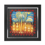  Walldecor Paper Mache Tribal 9.5 x 9.5 Inch