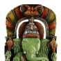  Idol Ganesha Wood Carving Painted (2 Feet)