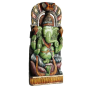  Idol Ganesha Wood Carving Painted (2 Feet)