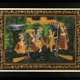 Miniature Painting Radha Krishna Silk With Frame 10*14" village 