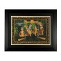 Miniature Painting Radha Krishna Silk With Frame 10*14" village 