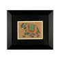 Miniature Painting Elephant Design Hardpaper With Frame 5 x 4 Inch