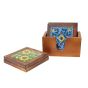 Coaster Ceramics Blue Pottery Wooden  || Saras Aajeevika