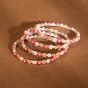Beads Bangles || Pink & Gold Color || Set of 4 || Saras Aajeevika