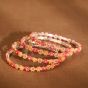 Beads Bangles || Orange, Pink and Gold Color || Set of 4 || Saras Aajeevika