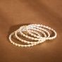 Beads Bangles || White & Gold Color || Set of 4 || Saras Aajeevika