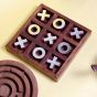 Wooden Brass Tic Tac Toe & Maze Game Combo