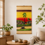Bamboo Hand-Painted Wall Hanging Palm Tree || 22*48 inch || Saras Aajeevika