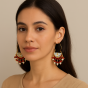 Earrings Meenakari Half Moon Shaped Dangler Mlt L