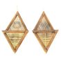 Bamboo Wall Hanging 12" (Set of 2 ) || Handicrafts Décor || Saras Aajeevika 