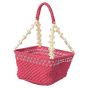 Macrame Basket Pink & White || Saras Aajeevika