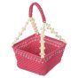 Macrame Basket Pink & White || Saras Aajeevika