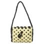 Timeless Elegance Black & Cream Macrame side Bag|Saras Aajeevika Handmade Macrame Side Bags|Side Bags For Girls and Women|Bags