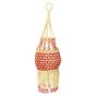 Macrame Light Jhumar Cream & Red  || Saras Aajeevika