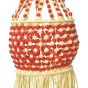 Macrame Light Jhumar Cream & Red  || Saras Aajeevika