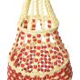 Macrame Light Jhumar Cream & Red  || Saras Aajeevika