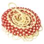 Macrame Light Jhumar Cream & Red  || Saras Aajeevika