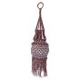 Macrame Light Jhumar Blue & White || Saras Aajeevika