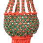 Macrame Light Jhumar Orange & Green  || Saras Aajeevika