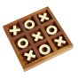 Wooden Brass Tic Tac Toe & Maze Game Combo