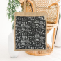 Jute Tiffin Bag Warli Art Black | Tiffin Bag | Warli Art | Tribal Art | Black Bag | Indian Handicraft | Handmade Jute Bag in Black