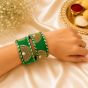 Silk Thread Bangles Half Circle || Set of 6 || Green Colour || Saras Aajeevika