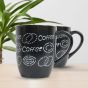 Khurja Pottery Coffee Mug Set Of 2 |Handmade mugs | Kitchenware |Home Essentials | Black