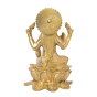 Brass Idol Maa Lakshmi on Lotus | SHG Product | Uttar Pradesh | Devotional | Traditional | Auspicious 