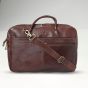 Premium Crocodile Texture Leather Laptop Bag – Maroon Elegance