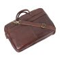 Premium Crocodile Texture Leather Laptop Bag – Maroon Elegance