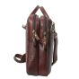 Premium Crocodile Texture Leather Laptop Bag – Maroon Elegance