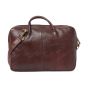 Premium Crocodile Texture Leather Laptop Bag – Maroon Elegance