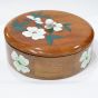 Wooden Chapati Box || Brown & White || Saras Aajeevika