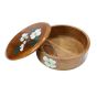 Wooden Chapati Box || Brown & White || Saras Aajeevika