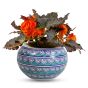 Khurja Pottery Outdoor Pot – Apple Shape, Light Green, Big Size (6 Inches)