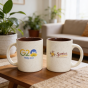 Khurja Souvenir Mug (Set of 2)|Handmade mugs | Kitchenware |Home Essentials | White