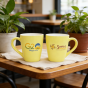 Khurja Souvenir Mug (Set of 2)| Handmade mugs | Kitchenware |Home Essentials | Yellow
