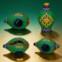 SARAS Aajeevika, Handcrafted | Deepak Shankh | SHG Product | Uttar Pradesh | Terracotta Pottery | Black Pottery | Fine Clay | Green