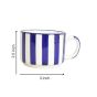 Khurja Pottery Murli Cup Painting Blue Line So6| Hand painted | Kitchen ware | Home Décor | Blue