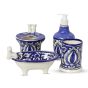 Khurja Pottery Bathroom Set Mugal Painting Blue New || Set of 4 || 