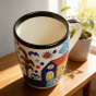 Khurja Pottery Milk Mug Multicolour (Set of 2) || Saras Aajeevika