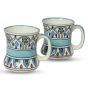 Khurja Pottery Milk Mug Mehrab Sky Blue - Set of 2