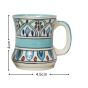 Khurja Pottery Milk Mug Mehrab Sky Blue - Set of 2