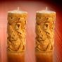 Wooden Candle Stand Animal 2*4"(Set of 2) || Natural Color || Saras Aajeevika