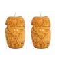 Wooden Candle Stand Elephant 2.5 *4" (Set of 2) || Natural Color || Saras Aajeevika