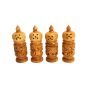 Wooden Salt & Pepper Sprinkler (Set of 4) || Natural Color || Saras Aajeevika