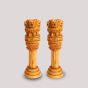 Wooden Ashoka Piller 6" (Set of 2) || Saras Aajeevika